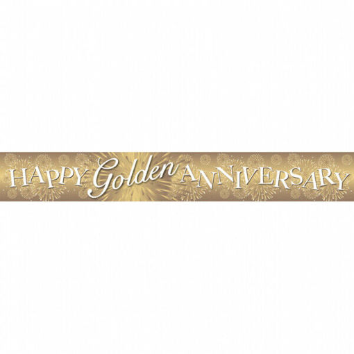 Picture of HAPPY GOLD ANNIVERSARY BANNER - 2.7M